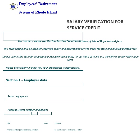 salary verification for service credit card