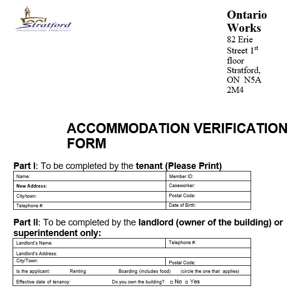 accommodation verification form