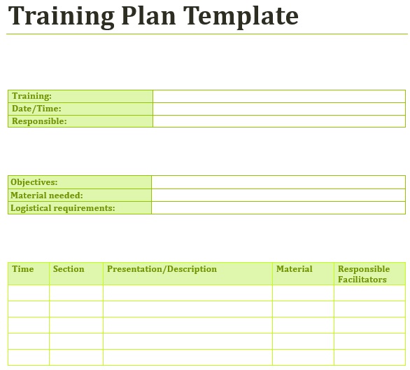 best training plan template