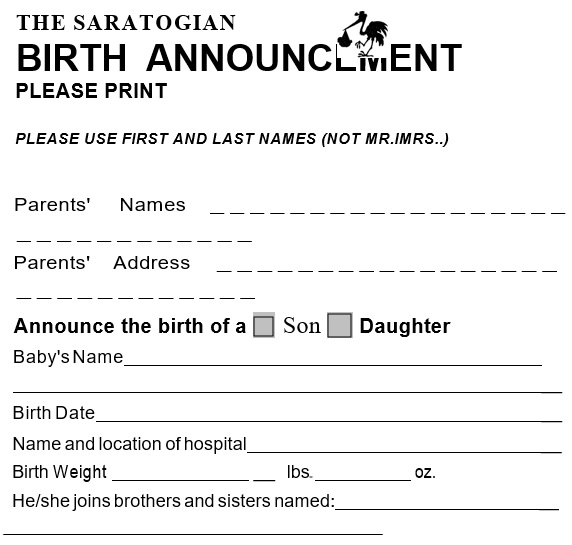 free birth announcement template 5
