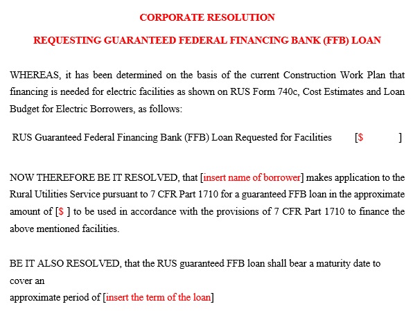free corporate resolution form 3