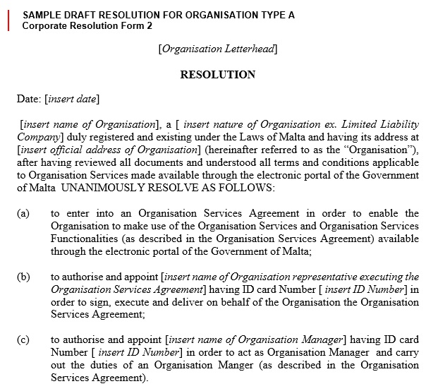 free corporate resolution form 4