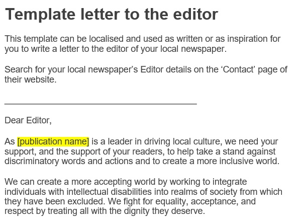 free letter to the editor template 1