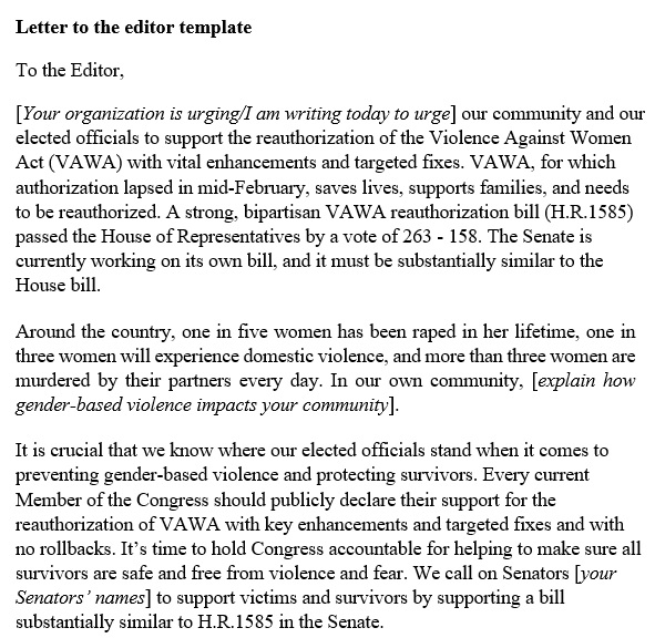 free letter to the editor template 13