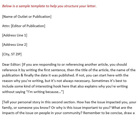 free letter to the editor template 14