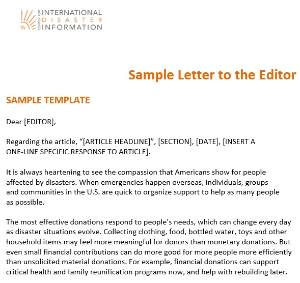 free letter to the editor template 5