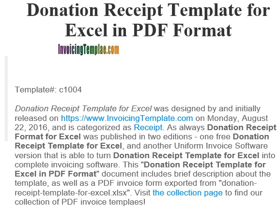 free non profit donation receipt template 3