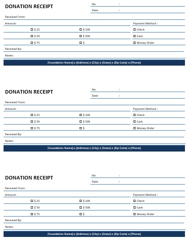 free non profit donation receipt template 6