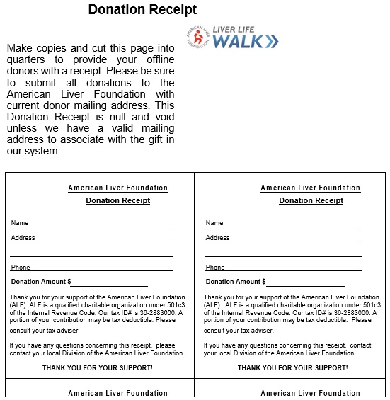 free non profit donation receipt template 9