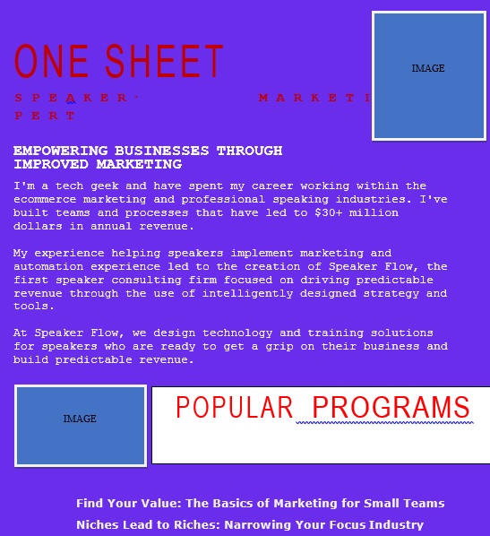 free one sheet template 13