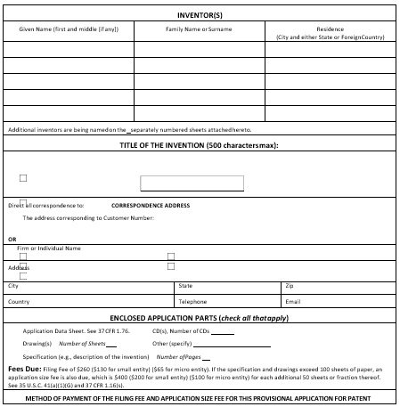 free provisional patent application template 18