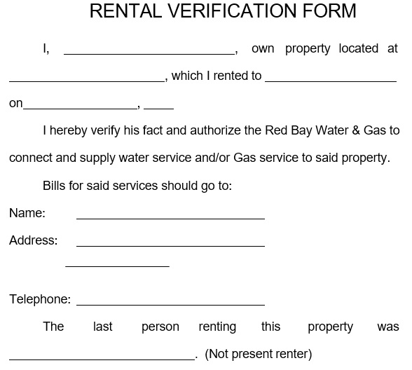 free rental verification form 5