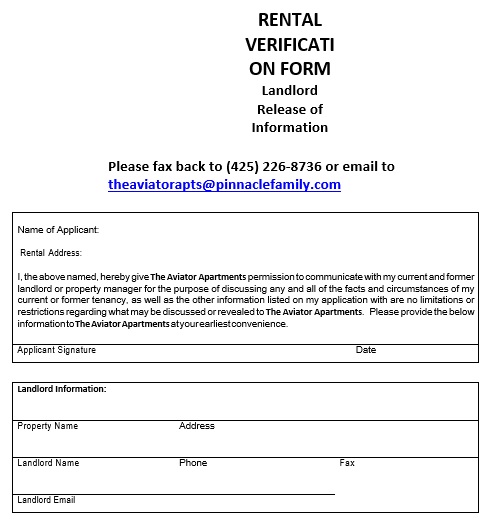 free rental verification form 6
