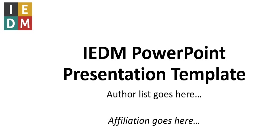 iedm powerpoint presentation template
