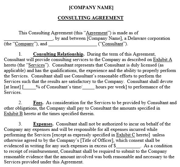 printable consulting contract template 7