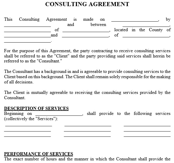 printable consulting contract template 8