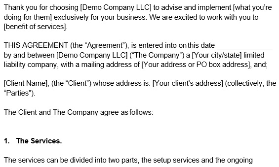 printable consulting contract template 9