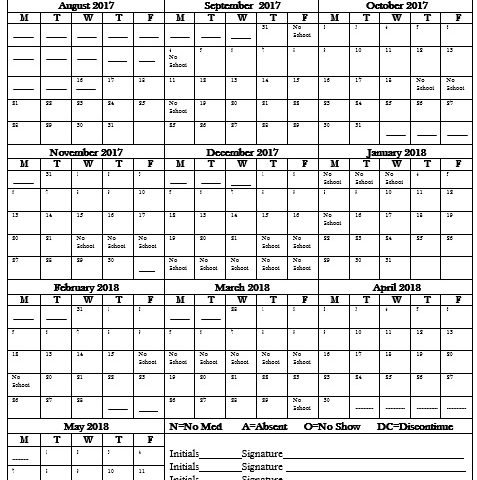 Free Medication Schedule Templates & Calendars (Excel / Word / PDF) - Best  Collections