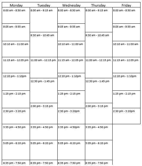 printable time blocking template 8