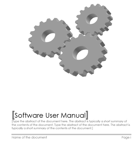 software user manual template