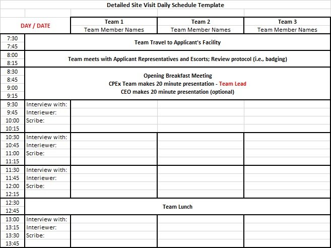 best daily work schedule template 2