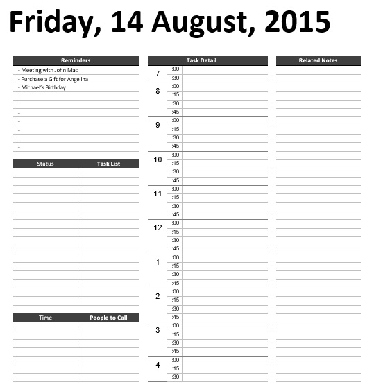 best daily work schedule template 3