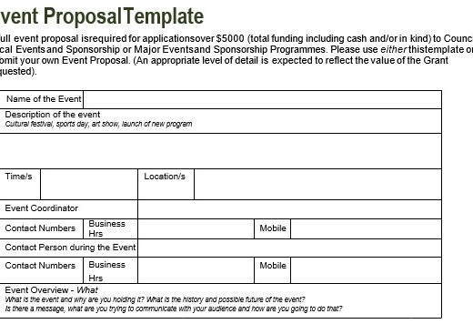 best event proposal template 5