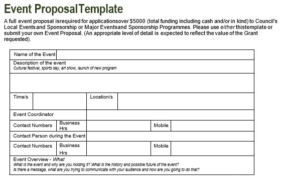 best event proposal template 5