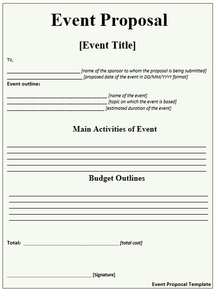 best event proposal template 6