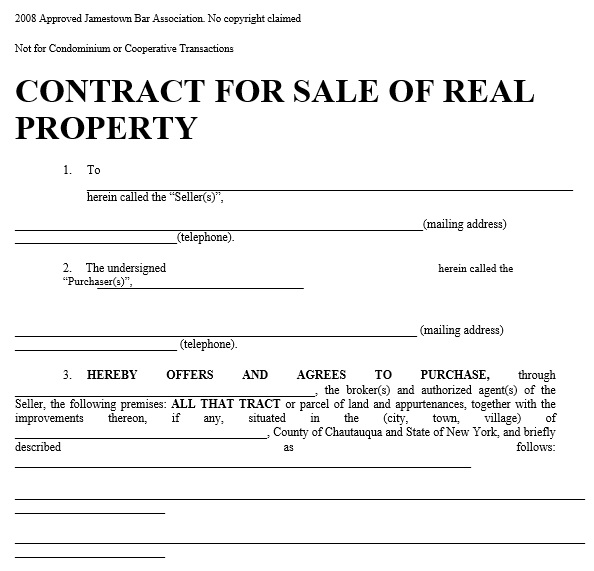 contract for sale of real property