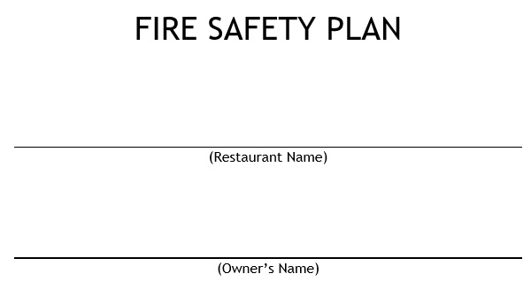 fire safety plan template