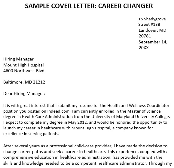 free career change cover letter 5