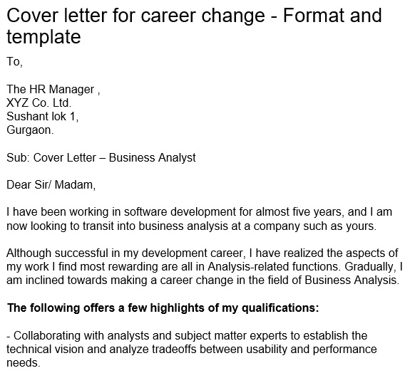 free career change cover letter 6