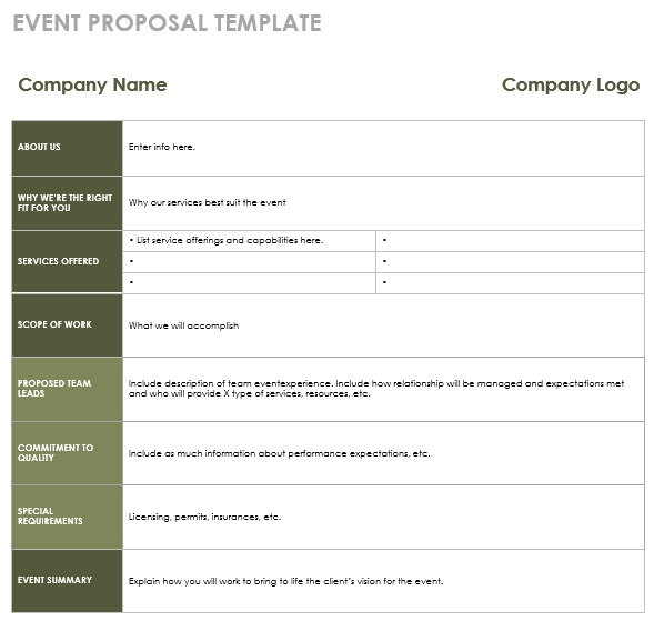 free event proposal template 2