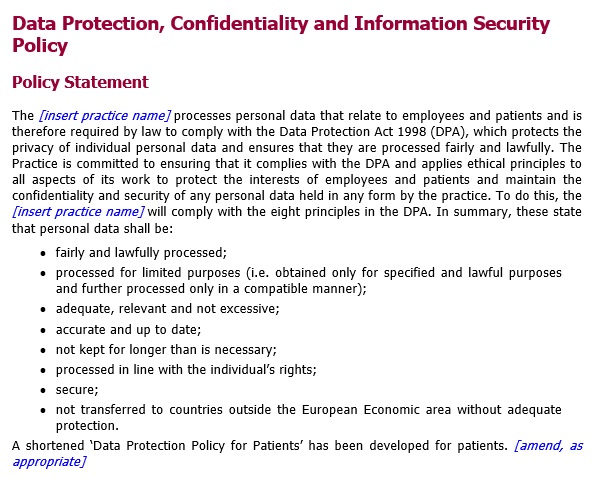 free information security policy template 7