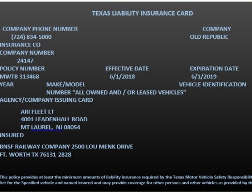 free insurance card template