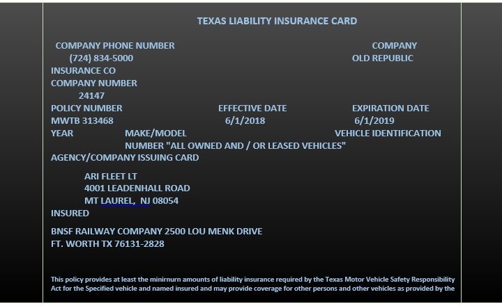 free insurance card template
