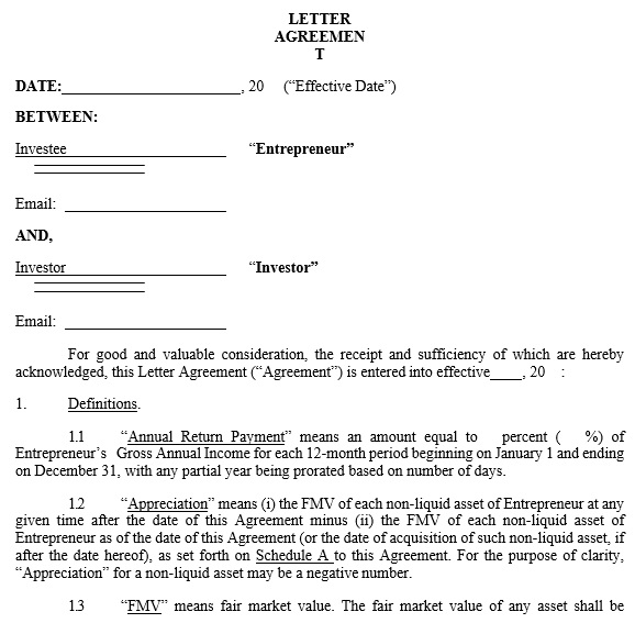 free investment contract template 3