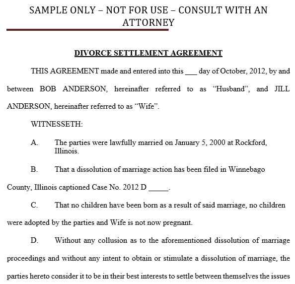 free marital settlement agreement template 9