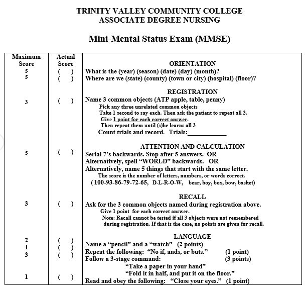 free mental status exam template 11