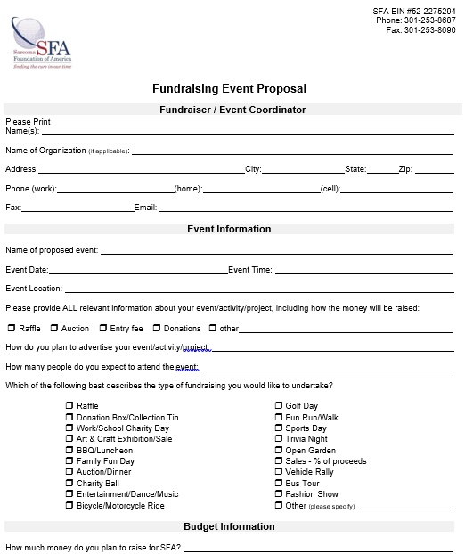 fundraising event proposal template