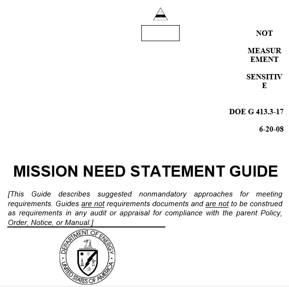 mission need statement guides