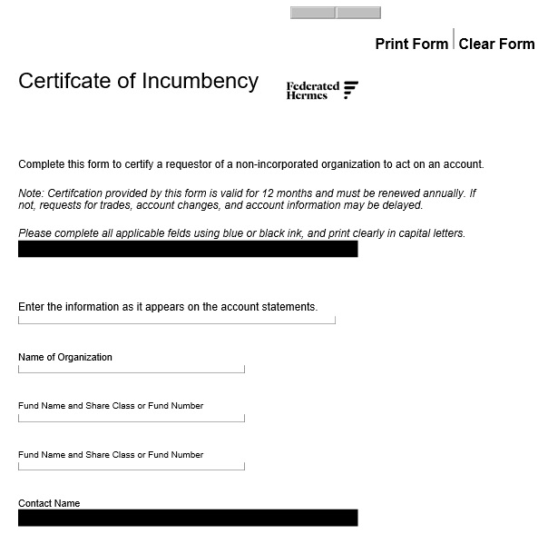 printable certificate of incumbency template