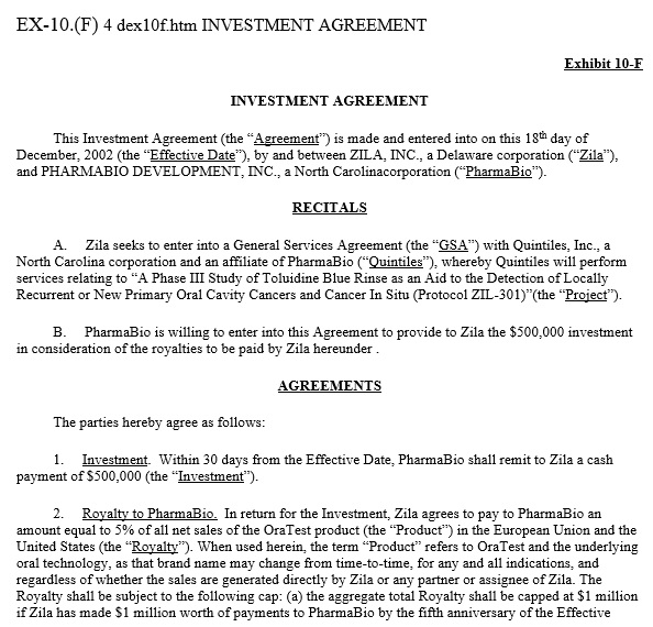 printable investment contract template 1