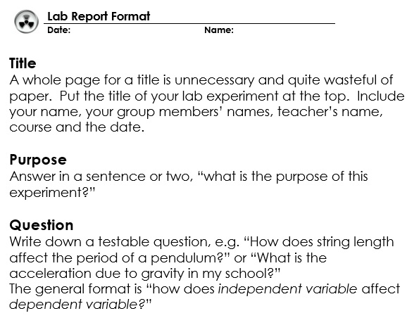 printable lab report template 11