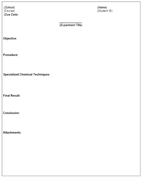 printable lab report template 4