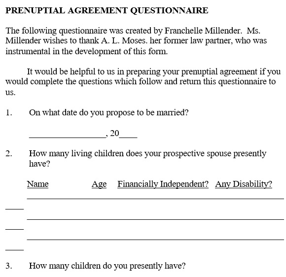 printable prenuptial agreement form 6