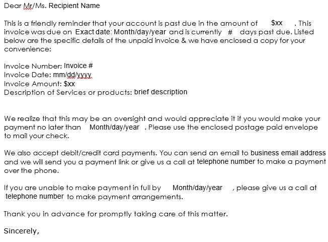 professional collection letter template 10