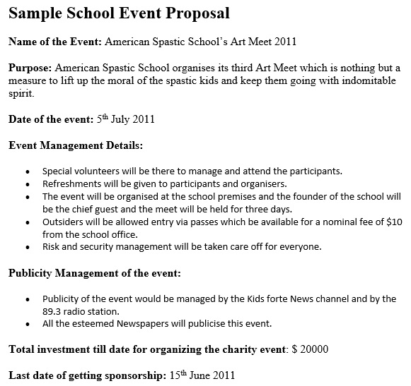 sample school event proposal template