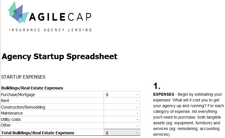 agency startup spreadsheet template